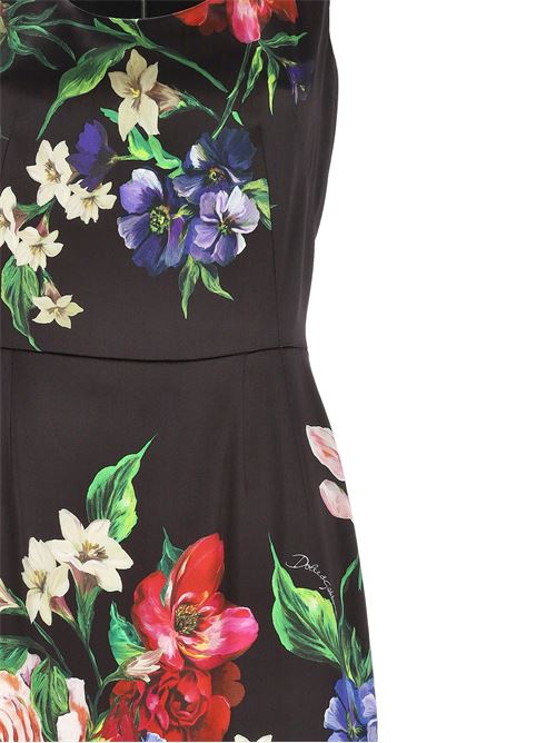 Floral Satin Midi Dress DOLCE&GABBANA | F6ZJ6TFSIB5HN5PR